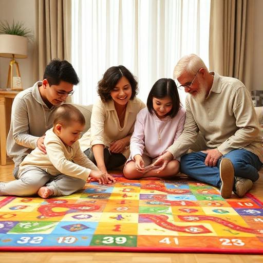 Rodzina grająca w grę